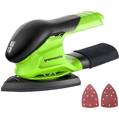 Greenworks Lijadora de acabado inalámbrica de 24 V, 11,000 OPM, solo herramienta (la batería y el cargador se venden por separado) Greenworks Lijadora de acabado inalámbrica de 24 V, 11,000 OPM, solo herramienta (la batería y el cargador se venden por separado)