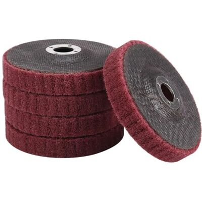 Myqqhbs 5 piezas serías 4 pulgadas nylon fibra flap disco de pulido muela, almohadilla de fregado para amoladora angular Myqqhbs 5 piezas serías 4 pulgadas nylon fibra flap disco de pulido muela, almohadilla de fregado para amoladora angular
