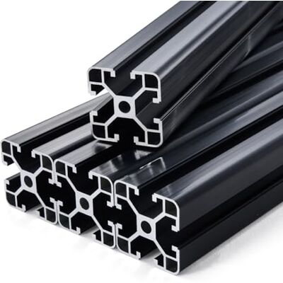 VEVOR 4 Piezas Perfiles de Extrusión de Aluminio 4040 con ranura en T de 1000 mm, Riel Lineal Anodizado de Alta Resistencia para Impresora 3D, Máquina CNC (DIY), Grabado Láser, Color Negro VEVOR 4 Piezas Perfiles de Extrusión de Aluminio 4040 con ranura en T de 1000 mm, Riel Lineal Anodizado de Alta Resistencia para Impresora 3D, Máquina CNC (DIY), Grabado Láser, Color Negro
