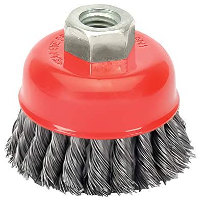WOLFPACK LINEA PROFESIONAL Cepillo Taza Con Alambre De Acero Trenzado Rosca M14, Ø 100 mm. Alambre de Ø 0,50 mm. WOLFPACK LINEA PROFESIONAL Cepillo Taza Con Alambre De Acero Trenzado Rosca M14, Ø 100 mm. Alambre de Ø 0,50 mm.