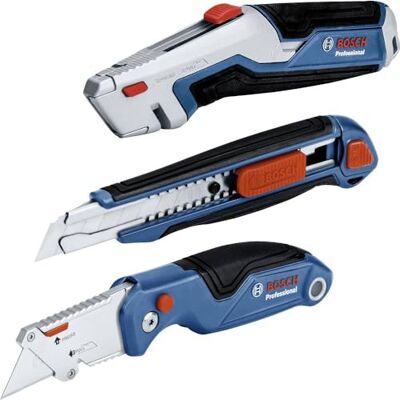 Bosch Set de corte 3 navajas (navaja universal + cúter + navaja plegable) Bosch Set de corte 3 navajas (navaja universal + cúter + navaja plegable)