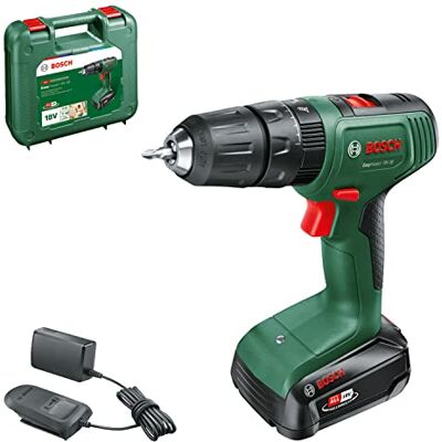 Bosch taladro percutor a batería EasyImpact 18V-38 (1 batería de 2,5 Ah; sistema de 18 V; en maletín de transporte) Bosch taladro percutor a batería EasyImpact 18V-38 (1 batería de 2,5 Ah; sistema de 18 V; en maletín de transporte)