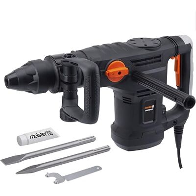 Meister Martillo de demolición (1600 W, ) Mandril SDS-Max Potencia de ataque 25 julios Mango antivibración Con cincel plano y puntiagudo/martillo perforador en el maletín/martillo Meister Martillo de demolición (1600 W, ) Mandril SDS-Max Potencia de ataque 25 julios Mango antivibración Con cincel plano y puntiagudo/martillo perforador en el maletín/martillo