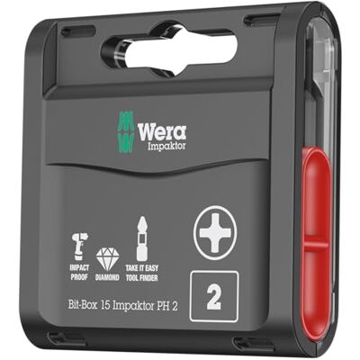Wera Puntas, 2 x 25 mm, Set de 15 Piezas Wera Puntas, 2 x 25 mm, Set de 15 Piezas