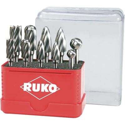 RUKO 116002 Juego de fresas de metal duro (10 piezas) RUKO 116002 Juego de fresas de metal duro (10 piezas)