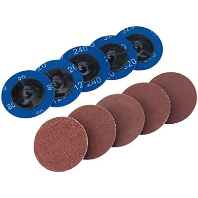 Draper SD2AB Discos de lija (óxido de aluminio, 50 mm, 10 unidades), color azul Draper SD2AB Discos de lija (óxido de aluminio, 50 mm, 10 unidades), color azul