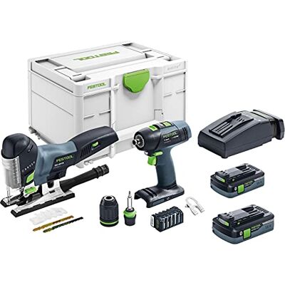 Festool Set Atornillador y Caladora a Batería T 18+3/PSC 420 Festool Set Atornillador y Caladora a Batería T 18+3/PSC 420