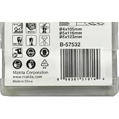 Makita Juego brocas sds-plus madera/metal, Multicolor Makita Juego brocas sds-plus madera/metal, Multicolor