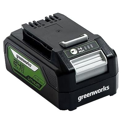 Greenworks Batería 24V Potente Batería Recargable para Herramientas Eléctricas y Jardinería 24V, Batería Iones Litio 4Ah, Carga Rápida, Control de Carga LED 3 Etapas, Garantía de 2 Años G24B4 Greenworks Batería 24V Potente Batería Recargable para Herramientas Eléctricas y Jardinería 24V, Batería Iones Litio 4Ah, Carga Rápida, Control de Carga LED 3 Etapas, Garantía de 2 Años G24B4