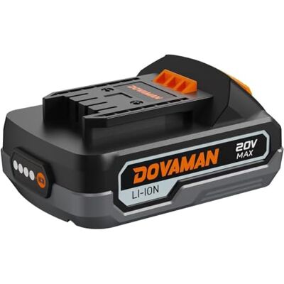 DOVAMAN Paquete de batería de iones de litio B100 de 20 V y 2,0 Ah, compatible con taladro inalámbrico TITANCE X6, destornillador de impacto TITANCE X7, cortador de paneles de yeso DCT01A y LE20 (solo DOVAMAN Paquete de batería de iones de litio B100 de 20 V y 2,0 Ah, compatible con taladro inalámbrico TITANCE X6, destornillador de impacto TITANCE X7, cortador de paneles de yeso DCT01A y LE20 (solo