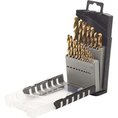 KRINO 01170301 Juego de Brocas TiN - 19 Piezas - Herramientas de Corte KRINO 01170301 Juego de Brocas TiN - 19 Piezas - Herramientas de Corte