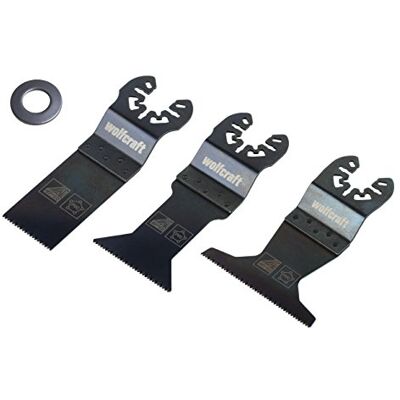 wolfcraft Juego de sierra vibratoria para construcción en seco ˮStandardˮ de 3 piezas, enganche universal I wolfcraft Juego de sierra vibratoria para construcción en seco ˮStandardˮ de 3 piezas, enganche universal I