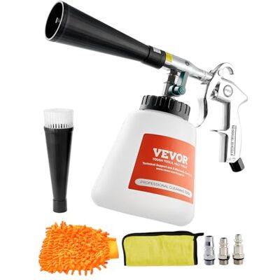 VEVOR Pistola de Limpieza para Automóviles, 80-160 PSI, con 2 Boquillas y Botella de Líquido 1 L, Elimina la Suciedad y el Polvo de la Superficie, para Compresor de Aire NPT, 315 x 225 x 130 mm VEVOR Pistola de Limpieza para Automóviles, 80-160 PSI, con 2 Boquillas y Botella de Líquido 1 L, Elimina la Suciedad y el Polvo de la Superficie, para Compresor de Aire NPT, 315 x 225 x 130 mm
