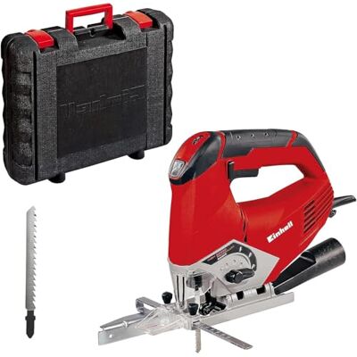 Einhell caladora con cable TE-JS 100. 750 W, 800-3000 carreras de 1/min, profundidad de corte máx. de 100 mm, función de soplado de polvo, luz LED, incl. maletín de transporte Einhell caladora con cable TE-JS 100. 750 W, 800-3000 carreras de 1/min, profundidad de corte máx. de 100 mm, función de soplado de polvo, luz LED, incl. maletín de transporte