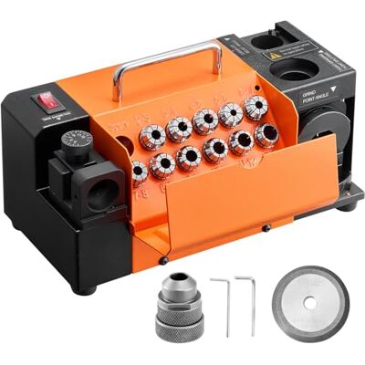 VEVOR Afilador de Brocas de 3 a 13 mm, con Ángulo de Alivio de Labio Ajustable, Labio de Corte Frontal y Ángulo de Punta 95° a 135°, 4600 RPM, 11 Pinzas y Muela de CBN, 290 x 140 x 160 mm VEVOR Afilador de Brocas de 3 a 13 mm, con Ángulo de Alivio de Labio Ajustable, Labio de Corte Frontal y Ángulo de Punta 95° a 135°, 4600 RPM, 11 Pinzas y Muela de CBN, 290 x 140 x 160 mm
