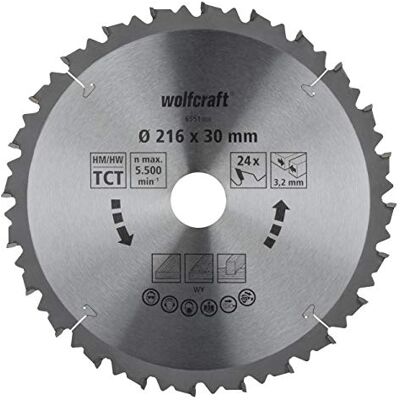 wolfcraft Disco de sierra de corte e ingleteado CT, serie marrón I I Cortes rápidos y bastos wolfcraft Disco de sierra de corte e ingleteado CT, serie marrón I I Cortes rápidos y bastos