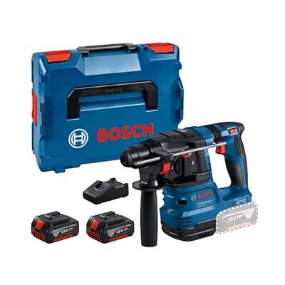 Bosch 18V System martillo perforador a batería GBH 18V-22 (con SDS plus, ideal para perforar orificios de 6 a 10 mm, incl. 2 baterías de 4,0 Ah, cargador rápido GAL 18V-40, L-BOXX) Bosch 18V System martillo perforador a batería GBH 18V-22 (con SDS plus, ideal para perforar orificios de 6 a 10 mm, incl. 2 baterías de 4,0 Ah, cargador rápido GAL 18V-40, L-BOXX)