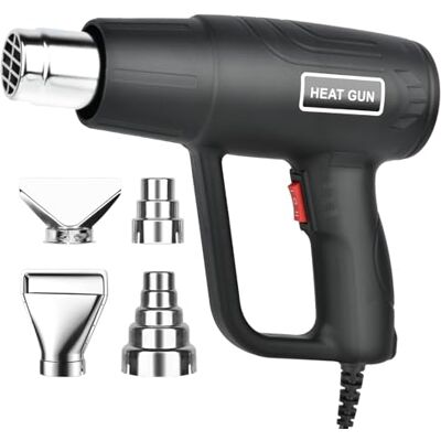 Timiyou Pistola de Calor & pistola aire caliente 2000W 4 Boquillas, 60-600°C (2 Niveles), Calentamiento Rápido Despintar, Soldar, Tubos Termocontraíbles Protección Anti-Sobrecalentamiento, Ignífugo Timiyou Pistola de Calor & pistola aire caliente 2000W 4 Boquillas, 60-600°C (2 Niveles), Calentamiento Rápido Despintar, Soldar, Tubos Termocontraíbles Protección Anti-Sobrecalentamiento, Ignífugo