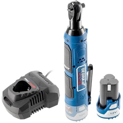 Dedra MAUS Juego de herramientas eléctricas (12 V, DED7334, 45 Nm, con cabezal compacto, batería de 2 Ah DED7320 y cargador rápido DED7302) Dedra MAUS Juego de herramientas eléctricas (12 V, DED7334, 45 Nm, con cabezal compacto, batería de 2 Ah DED7320 y cargador rápido DED7302)