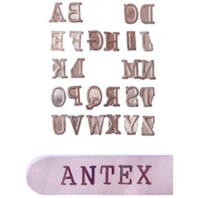 Antex R8Q0L030 Set de Sellos - Alfabeto para Pirograbado Antex R8Q0L030 Set de Sellos - Alfabeto para Pirograbado