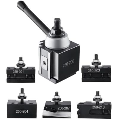 VEVOR 6 PCS Juego de Postes de Herramientas con Portaherramientas de Torno, Poste de Herramientas Tipo Cuña con Accesorios de Portaherramientas de Torneado para Minitorno y Torno de Metal de 254-381mm VEVOR 6 PCS Juego de Postes de Herramientas con Portaherramientas de Torno, Poste de Herramientas Tipo Cuña con Accesorios de Portaherramientas de Torneado para Minitorno y Torno de Metal de 254-381mm