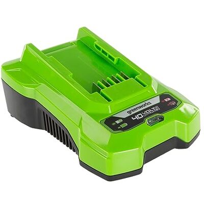 Greenworks Cargador de Batería 40V 2A Cargador 40V para Herramientas Eléctricas y Jardinería, Carga 1 Batería de 2Ah en 60 min, Compatible con Baterías de 40V, Garantía de 3 Años G40C Greenworks Cargador de Batería 40V 2A Cargador 40V para Herramientas Eléctricas y Jardinería, Carga 1 Batería de 2Ah en 60 min, Compatible con Baterías de 40V, Garantía de 3 Años G40C