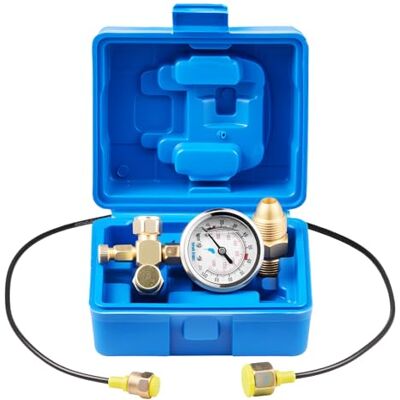 VEVOR Kit de Carga de Nitrógeno Hidráulico, 0–100 Bar, Sistema de Prueba de Presión con Manómetro, Manguera de Gas 90 cm, Cuerpo de Válvula y Adaptador CGA580 para Maquinaria de Construcción VEVOR Kit de Carga de Nitrógeno Hidráulico, 0–100 Bar, Sistema de Prueba de Presión con Manómetro, Manguera de Gas 90 cm, Cuerpo de Válvula y Adaptador CGA580 para Maquinaria de Construcción