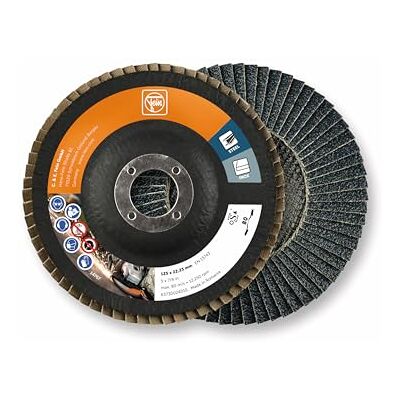 Fein Disco abrasivo de abanico elástico 125 mm, granulación 80, 10 x discos abrasivos por amoladoras angulares. Uso universal en acero y acero inoxidable, ideal para el mecanizado de cantos. Fein Disco abrasivo de abanico elástico 125 mm, granulación 80, 10 x discos abrasivos por amoladoras angulares. Uso universal en acero y acero inoxidable, ideal para el mecanizado de cantos.