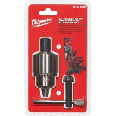 Adaptador Milwaukee 49590020 Weldon a portabrocas de 12 - Llave de portabrocas Adaptador Milwaukee 49590020 Weldon a portabrocas de 12 - Llave de portabrocas