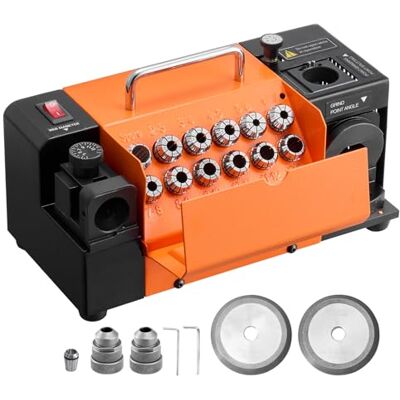 VEVOR Afilador de Brocas de 3 a 15 mm, con Ángulo de Alivio de Labios Ajustable y Ángulo de Punta 95° a 135°, Alta Velocidad 4600 RPM, con 13 Pinzas, Muelas CBN y SDC, 290 x 140 x 160 mm VEVOR Afilador de Brocas de 3 a 15 mm, con Ángulo de Alivio de Labios Ajustable y Ángulo de Punta 95° a 135°, Alta Velocidad 4600 RPM, con 13 Pinzas, Muelas CBN y SDC, 290 x 140 x 160 mm