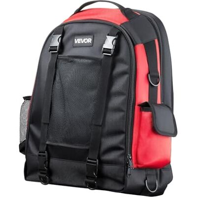 VEVOR Mochila de Soldadura 25,2 L para Herramientas y Casco, Fabricada en Poliéster de Alta Densidad 1680D, con Bolsa para Casco, para Guardar Equipo de Soldadura, Acampada y Senderismo, Negro VEVOR Mochila de Soldadura 25,2 L para Herramientas y Casco, Fabricada en Poliéster de Alta Densidad 1680D, con Bolsa para Casco, para Guardar Equipo de Soldadura, Acampada y Senderismo, Negro