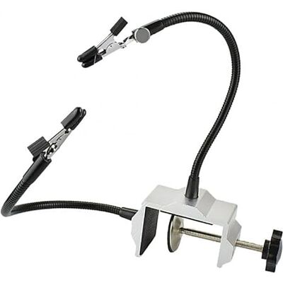 siduytin Soporte de Placa de Circuito Impreso Tercera Mano para Soldadura móvil, 2 Brazos Flexibles, Color Negro siduytin Soporte de Placa de Circuito Impreso Tercera Mano para Soldadura móvil, 2 Brazos Flexibles, Color Negro