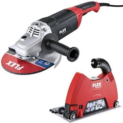 Flex Aktion L 2200 + DCG AG 230 – 2200 W amoladora angular + campana de extracción (Diámetro máximo del disco 230 mm, peso 5,8 kg, longitud del cable 4 m) Flex Aktion L 2200 + DCG AG 230 – 2200 W amoladora angular + campana de extracción (Diámetro máximo del disco 230 mm, peso 5,8 kg, longitud del cable 4 m)