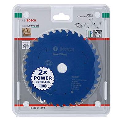 Bosch Professional Disco de sierra circular Expert for Wood (madera, 165 x 20 x 1,5 mm, 36 dientes, accesorio de sierra circular sin cable) Bosch Professional Disco de sierra circular Expert for Wood (madera, 165 x 20 x 1,5 mm, 36 dientes, accesorio de sierra circular sin cable)