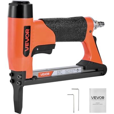 VEVOR Clavadora Neumática, Grapadora Neumática de Punta Larga para Grapas de Alambre Fino Serie 71, Corona de 9,5 mm, Longitud de 6-16 mm, 180 Clavos, para Tapicería, Carpintería y Bricolaje VEVOR Clavadora Neumática, Grapadora Neumática de Punta Larga para Grapas de Alambre Fino Serie 71, Corona de 9,5 mm, Longitud de 6-16 mm, 180 Clavos, para Tapicería, Carpintería y Bricolaje