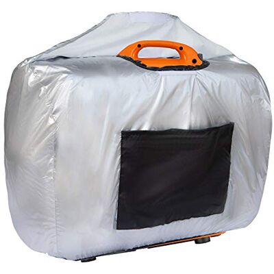Coverify Cubierta universal impermeable para generador inversor, cubierta de almacenamiento para la mayoría de generadores, 1000-2500 W (largo x ancho x alto), color plateado Coverify Cubierta universal impermeable para generador inversor, cubierta de almacenamiento para la mayoría de generadores, 1000-2500 W (largo x ancho x alto), color plateado