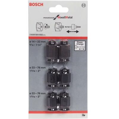 Bosch Professional Set de 6 Set Adaptadores de Transición (2 adaptadores de Ø 14-30 mm, 4 adaptadores de Ø 32-210 mm, Accesorios Sierra de Corona) Bosch Professional Set de 6 Set Adaptadores de Transición (2 adaptadores de Ø 14-30 mm, 4 adaptadores de Ø 32-210 mm, Accesorios Sierra de Corona)