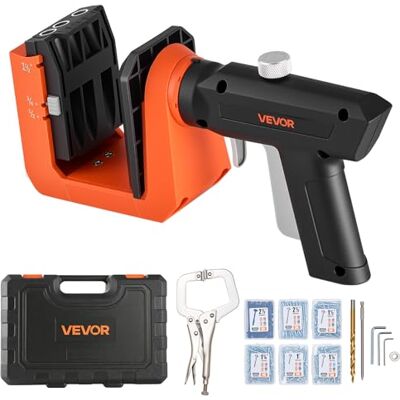 VEVOR Kit de Plantilla para Orificios Ocultos Portátil, 12,7/19/38,1 mm, Perforación para Agujeros de Bolsillo, con Broca Prensa de Tornillo en C, Herramientas para Carpintería Fabricación de Muebles VEVOR Kit de Plantilla para Orificios Ocultos Portátil, 12,7/19/38,1 mm, Perforación para Agujeros de Bolsillo, con Broca Prensa de Tornillo en C, Herramientas para Carpintería Fabricación de Muebles