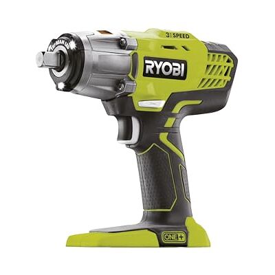 Ryobi Llave de Impacto Eléctrica Sin Cable 18V ONE+ 400Nm 3 Velocidades y 3 Pares de Apriete Accesorio de Fijación Cuadrado 1/2" y Adaptador Hexagonal 1/4" Inversor de Rotación Ryobi Llave de Impacto Eléctrica Sin Cable 18V ONE+ 400Nm 3 Velocidades y 3 Pares de Apriete Accesorio de Fijación Cuadrado 1/2" y Adaptador Hexagonal 1/4" Inversor de Rotación