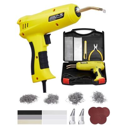 VEVOR Kit de Soldadura de Plástico 220 W con 800 Grapas Calientes y 56 Varillas de Soldadura, con Luz LED, Estuche de Transporte para Juguetes, Reparación de Parachoques Automóviles, 230 x 168 x 56 mm VEVOR Kit de Soldadura de Plástico 220 W con 800 Grapas Calientes y 56 Varillas de Soldadura, con Luz LED, Estuche de Transporte para Juguetes, Reparación de Parachoques Automóviles, 230 x 168 x 56 mm