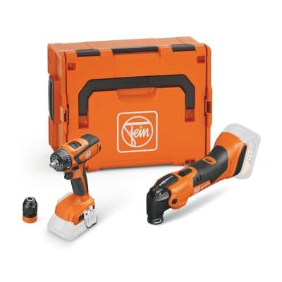 Fein Práctico combo a batería. MULTIMASTER a batería AMM 500 y taladro atornillador a ASCM 18 QSW AS.Compatible con las Bosch Professional 18V desde 2008 y las AMPShare Fein Práctico combo a batería. MULTIMASTER a batería AMM 500 y taladro atornillador a ASCM 18 QSW AS.Compatible con las Bosch Professional 18V desde 2008 y las AMPShare