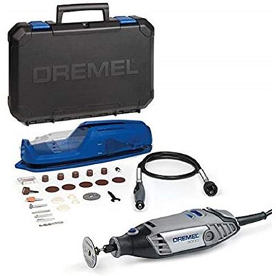 Dremel 3000 Multiherramienta, 130 W, kit con eje flexible y 25 accesorios, velocidad variable 10.000-33.000 rpm para tallar, fresar, amolar, limpiar, pulir, cortar, lijar y grabar (Versión Español) Dremel 3000 Multiherramienta, 130 W, kit con eje flexible y 25 accesorios, velocidad variable 10.000-33.000 rpm para tallar, fresar, amolar, limpiar, pulir, cortar, lijar y grabar (Versión Español)