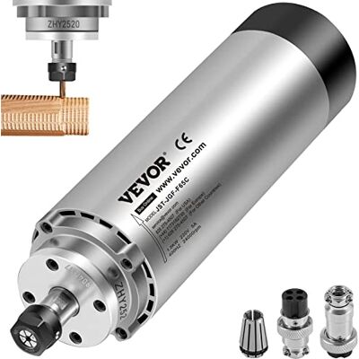 VEVOR Motor de Husillo Refrigerado por Aire de 1,5 KW Fresado, Motor de Husillo Refrigerado por Viento de 220 V, Motor de Giro Refrigeración por Aire 400 Hz Diámetro de 65 X 205 mm de Alta Potencia VEVOR Motor de Husillo Refrigerado por Aire de 1,5 KW Fresado, Motor de Husillo Refrigerado por Viento de 220 V, Motor de Giro Refrigeración por Aire 400 Hz Diámetro de 65 X 205 mm de Alta Potencia