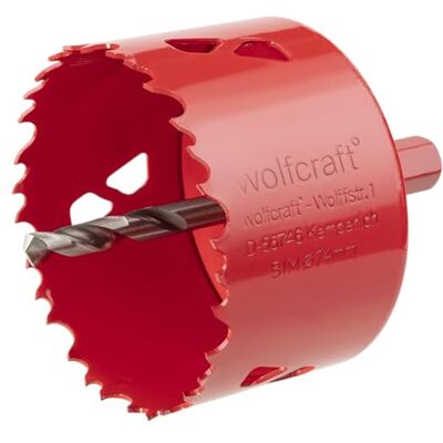 wolfcraft Sierra de corona BiM I I Para materiales de obra en seco, madera, plásticos y metales, profundidad de corte de 40 mm wolfcraft Sierra de corona BiM I I Para materiales de obra en seco, madera, plásticos y metales, profundidad de corte de 40 mm