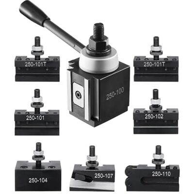VEVOR 8 PCS Juego de Postes de Herramientas con Portaherramientas de Torno, Poste de Herramientas Tipo Cuña con Accesorios de Portaherramientas de Torneado para Minitorno y Torno de Metal 152,4-305 mm VEVOR 8 PCS Juego de Postes de Herramientas con Portaherramientas de Torno, Poste de Herramientas Tipo Cuña con Accesorios de Portaherramientas de Torneado para Minitorno y Torno de Metal 152,4-305 mm