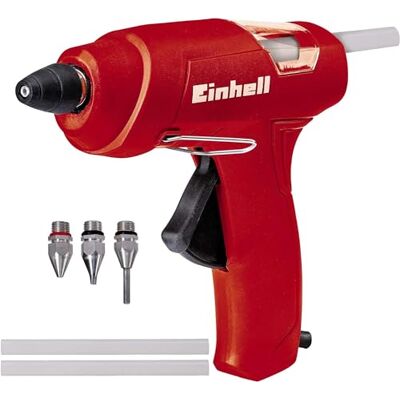 Einhell Pistola de pegamento caliente TC-GG 30 (30 W, cartuchos de 11 mm de diámetro, 195º C, soporte de montaje, incluye 3 barras de pegamento termofusible) Einhell Pistola de pegamento caliente TC-GG 30 (30 W, cartuchos de 11 mm de diámetro, 195º C, soporte de montaje, incluye 3 barras de pegamento termofusible)