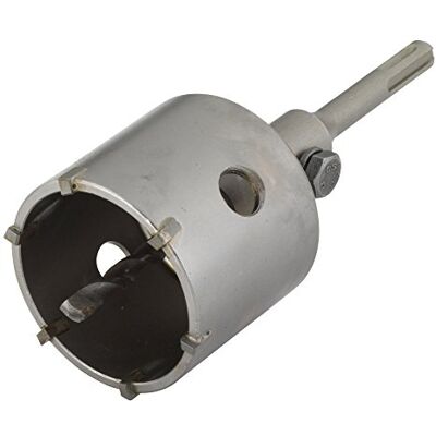 wolfcraft Corona de perforación con broca de carburo y adaptador SDS-Plus Para el montaje de tomas de corriente empotradas en hormigón, paredes de ladrillo y piedra; profundidad de corte: 46 mm wolfcraft Corona de perforación con broca de carburo y adaptador SDS-Plus Para el montaje de tomas de corriente empotradas en hormigón, paredes de ladrillo y piedra; profundidad de corte: 46 mm