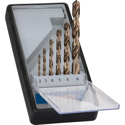 Bosch Professional 2 607 019 924 Pro-Robust Line-Juego de Brocas para Metal (HSS-Cobalto), 0 W, 0 V, Diámetro: 2.0-8.0, Set de 6 Piezas Bosch Professional 2 607 019 924 Pro-Robust Line-Juego de Brocas para Metal (HSS-Cobalto), 0 W, 0 V, Diámetro: 2.0-8.0, Set de 6 Piezas