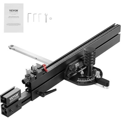 VEVOR Calibre de Inglete de Precisión, Ranura Estándar 19 x 10 mm, Calibre de Inglete para Sierra de Mesa de Aleación de Aluminio con Rejilla, 450 x 550 x 120 mm, 15 Paradas Positivas, 2,19 kg VEVOR Calibre de Inglete de Precisión, Ranura Estándar 19 x 10 mm, Calibre de Inglete para Sierra de Mesa de Aleación de Aluminio con Rejilla, 450 x 550 x 120 mm, 15 Paradas Positivas, 2,19 kg