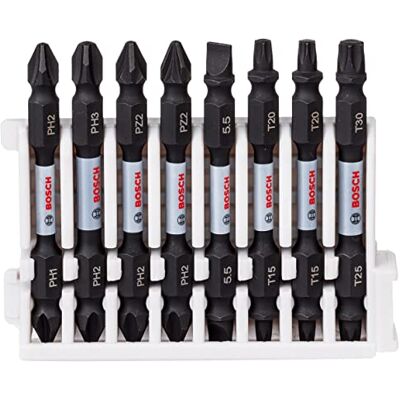 Bosch Professional 8 uds. Punta de Atornillar Dobles (Impact Control, T/PZ/PH/SL Bits, Longitud 65mm, Pick and Click, Accesorio Atornilladores de Impacto) Bosch Professional 8 uds. Punta de Atornillar Dobles (Impact Control, T/PZ/PH/SL Bits, Longitud 65mm, Pick and Click, Accesorio Atornilladores de Impacto)